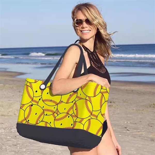 Femme imperméable Eva fourre-tout grands sacs de rangement panier sacs lavable plage silicone Bogg sac sac à main Eco Jelly Candy Lady Hand276b