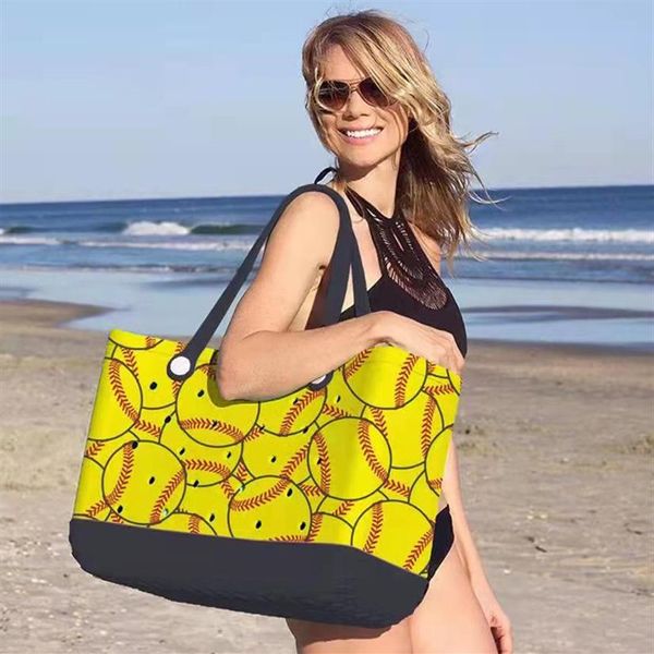 Femme imperméable Eva fourre-tout grands sacs de rangement panier sacs lavable plage Silicone Bogg sac sac à main Eco Jelly Candy Lady Hand2502