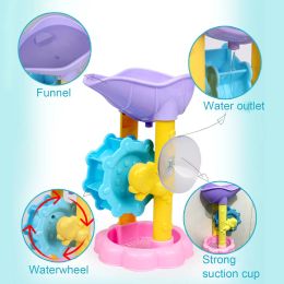 Juguetes de baño de rueda de agua Juego de baño para niños Aleatorio Interactivo Interactivo Pigleta Elefante Riegue de ducha CAN Toyes de agua