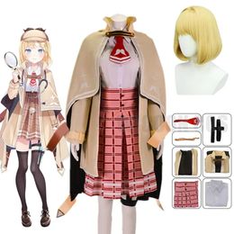 Watson Amelia Cosplay Anime Virtual VTuber Hololive Uniform Outfits Kostuums Meisje Blonde Jurk 240223