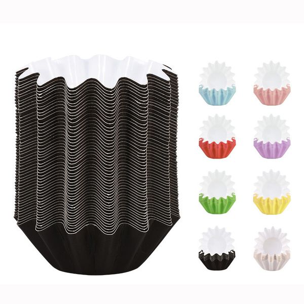 Doublures de Cupcake ondulées, gobelets de cuisson en papier, emballages de muffins, moule à brioche résistant à la graisse, étui à gâteaux, porte-plateau KDJK2203