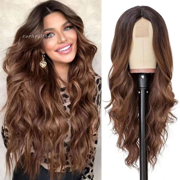 Vague Long Deep Full Lace Front Perrues avant Human Hair Curly 10 Styles Femme Synthétique Naturel Hair Lace Wigs Livraison gratuite 417