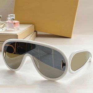 Wave Mask-zonnebril LW40108I Designerbril voor dames met groot frame Acetaatvezelmasker Zonnebril Mode UV400-veiligheidsbril met originele doos