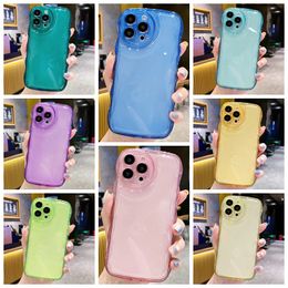 Golvende lijnen Zachte TPU-hoesjes voor Iphone 15 Plus 14 Pro Max 14 13 12 11 X XS XR 8 7 Plus Kristal Blank Kleurrijk Siliconen Mode Golf Helder Transparant Mobiele Telefoon Achterkant