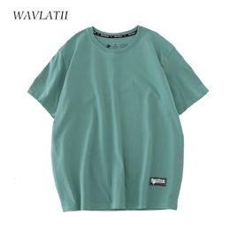 WAVLATII, camisetas 100% de algodón para mujer, moda verde para mujer, ropa de calle de gran tamaño, camisetas de manga corta, camisetas para verano WT2201 240125