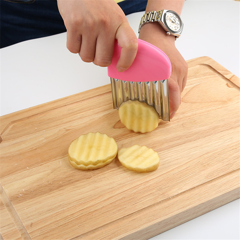 Golvend Frieten Snijder Rvs Aardappel Snijmachine Groente Chopper Veggie Slicer Duurzaam Keuken Gadgets Cutter CT0478