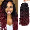 Locs gitans ondul￩s ombre CROCHET HEIR 18 "Goddess Faux Africain Synthetic Traiding Extensions Hair for Women BS18