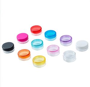 Conteneur de cire Boîte en plastique de qualité alimentaire 3g Boîte à crème à fond rond Petite bouteille d'échantillon Boîte d'emballage cosmétique Bouteille 11 couleurs JL1419