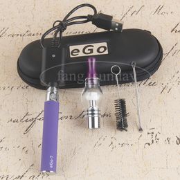 Cire Dôme EGO T Vaporisateur Globe Vape Vape Ampoule Atomizer Kit de démarreur Carryer Coin Zipper Cigarette électronique 650 900 1100 Mah