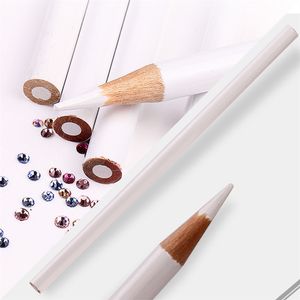Cire Nail Art Dotting Tools 17.5 cm de long manche en bois strass gemme cueillette cristal cire crayon stylo cueilleur décoration