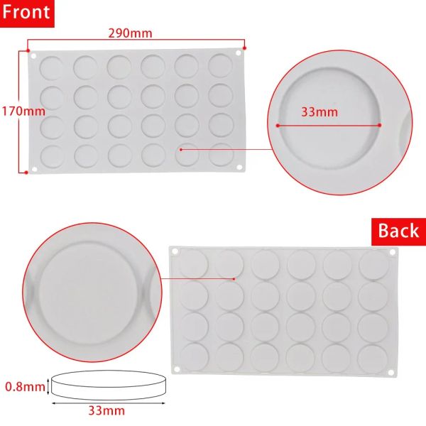 Moule de tampon de joint de cire Mate de coussin de silicone 24 Pores DIY Craft Craft Wax Scelling Mat Auxiliary Tool avec 25 ruban adhésif double face