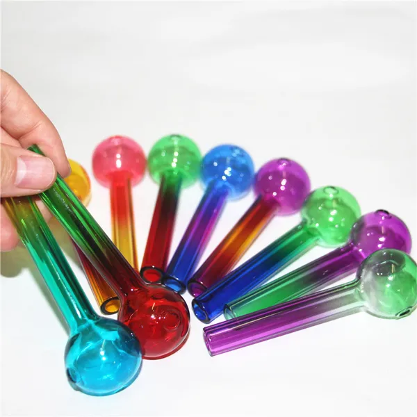 Outils de dabber e cig à main arraft pyrex en verre burning huile pipette mini-tuyaux fumeurs tuyaux en verre épais tuyaux d'huile colorée pour tampon