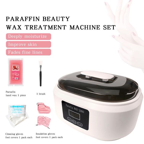 Épilation à la paraffine chauffe-cire ensemble corps main pied soins de la peau maison Salon de beauté Spa écran LCD plus chaud cire Machine gants chaussons brosse à cire