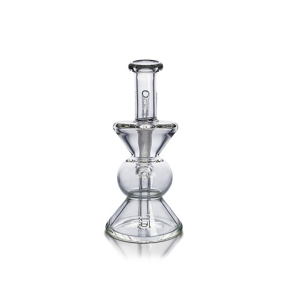 Waxmaid 5.12inches Gourd Mini clear Beaker Glass Bongs pipe à eau Hookahs 4 slots- rectangle Fixe 14mm Joint dab rigs plates-formes pétrolières US entrepôt commande au détail livraison gratuite