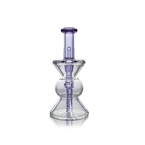 Waxmaid 5.12inch Kalebas Mini helderblauw Beaker paars Glazen Bongs waterpijp Waterpijpen 14mm Joint dab rigs olie rigs wax blow US magazijn retail bestelling gratis verzending