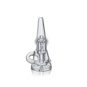 Waxmaid 5.12inches Purifier Mini pipe à eau claire percolateur diffusé unique avec 3 trous narguilé bongs en verre pour Oil Rigs US entrepôt commande au détail livraison gratuite