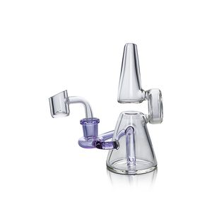 Waxmaid 5.12inch Purifier Mini Recycler Dab Rig Waterleidingen met 14mm glazen kom oliebrander pijpen bubbler waterpijp glazen bongs US magazijn retail bestelling gratis verzending