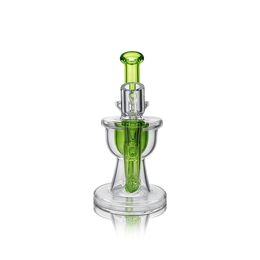 Waxmaid 6.38inch Trophée Incycler Narguilé vert clair Verre dab rig Bécher pipe à eau bong en verre 14mm Joint Oil Rigs bol en verre US entrepôt commande au détail livraison gratuite