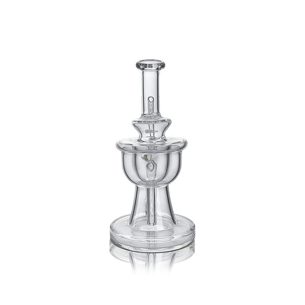 Waxmaid 6.38inches Trophy Incycler hookah Clear Glass Beaker galss tubería de agua bong de vidrio 14 mm Joint Oil Rigs Almacén de EE. UU. Orden minorista envío gratis