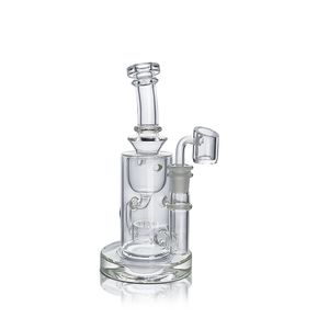 Waxmaid 7,48 inch Klein Recycler helder waterpijp booreiland waterpijp Glass Dab Rig glazen waterpijp en 14 mm Joint Quartz Banger US magazijn winkelbestelling gratis verzending