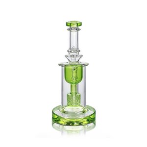 Waxmaid 7.48inches Taurus Incycler Perc Heady clear Green dab rigs accessoires pour fumer pipe à eau 14mm Joint Glass Bong Bowl US entrepôt commande au détail livraison gratuite