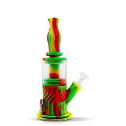 WaxMaid Percolador Double Water Tipe Gerker Bongs Hookahs Multi Función 4 en 1 Silicona curada de platino de panal Orden de almacén de EE. UU. Envío gratis