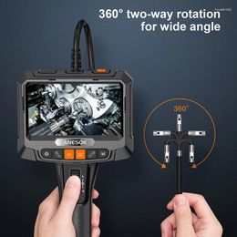 Endoscope articulé Way 5 pouces double objectif HD 1080P Endoscope industriel tuyau de vidange articulé caméra d'inspection des égouts