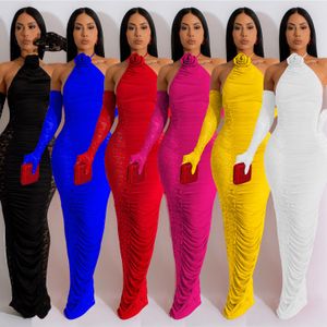 Way Fashion Womens Color Couleur longs Gants Robe en dentelle creux