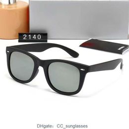 Wayfarer lunettes de soleil carrées de luxe hommes femmes monture en acétate avec lentilles en verre Ray lunettes de soleil pour Malebl 2140