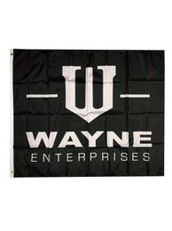 WAYNE ENTERPRISES BATMAN FLAG BANNIER 3X5 FEED MAN CAVE EXTRACHE FLAGE 100 POLYESTER TRANSCULAIR