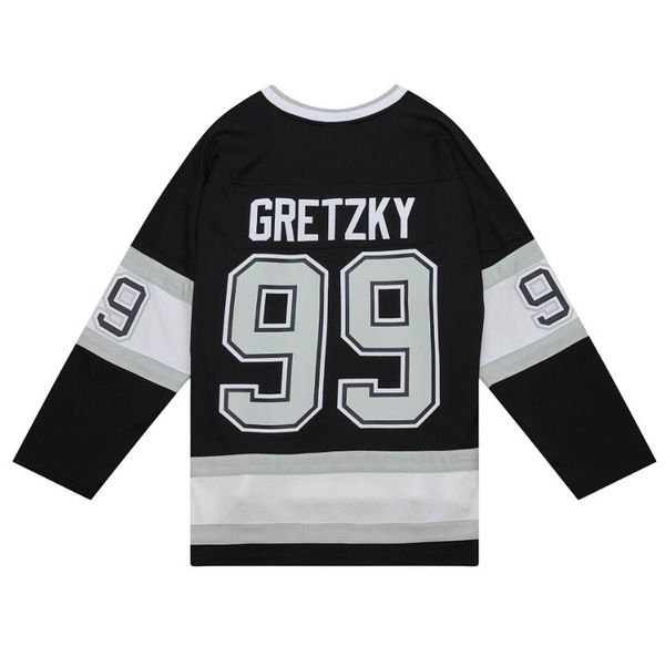 Wayne Gretzky Maillot de hockey cousu 1992-93 noir Hommes Femmes Jeunes S-3XL maillots rétro