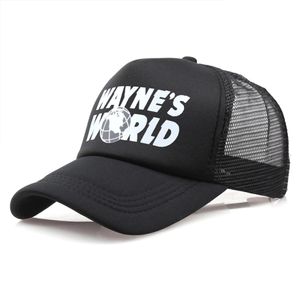 Waynes World Mesh Hat Brand Snapback Cotton Baseball Cap Men Femmes Hip Hop Dad Trucker Hat Drop2997668