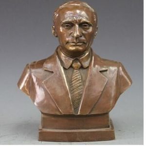 WBY --- 516 Bronze cuivre sculpture statue Vladimir poutine buste Figurine Art Sculpture320D