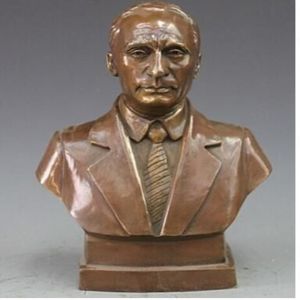 WBY --- 516 Bronze cuivre sculpture statue Vladimir poutine buste Figurine Art Sculpture2604