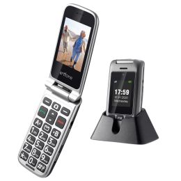 WCDMA 3G Flip Mobile Phone Artfone G6 pour les boutons de clavier en caoutchouc âgé