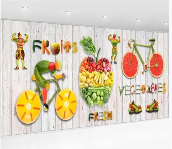 WDBH personnalisé po mural 3d papier peint HD supermarché fruits frais homme fond salon décor à la maison 3d peintures murales papier peint for8744001213