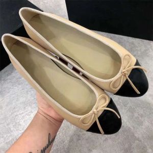 wdesigner schoenen gewatteerde loafers slingback hakken ballet splitsen schoenen Parijs rond teen merk gewatteerd echte lederen ballerina damesjurk ontwerper hakken balletwoma