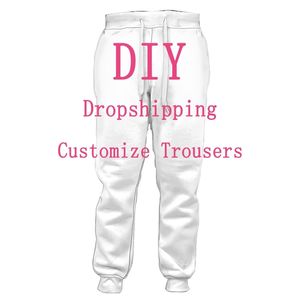 Aceptamos Estimado cliente Diseño Anime P o Star Singer Patrón DIY Streetwear Pantalones Hombres Mujeres Impresión 3D Pantalones de chándal casuales 220707