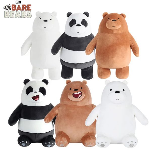 We Bare Bears Plush Sitting Vs Standing Panda Bear Bear Cartoon Toys Relled Animal Muñeca para Kid Gift 240515