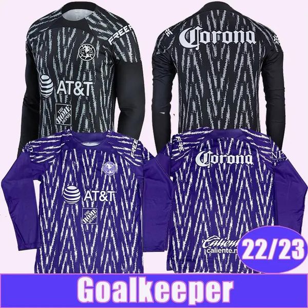 Portez 22 23 America G.ochoa Gardin Gardien Jerseys Mexico O.Jimenez Mens à manches longues Shirt Black Football Shirt Sleeves Uniforms