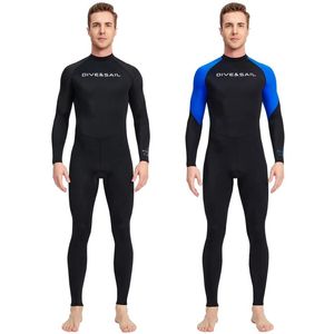 Draag volwassen lange mouwen duiken surfen wetsuit mannen houden warm badkleding duikpak nylon wetsuit duiken snorkelende lichaam pakken