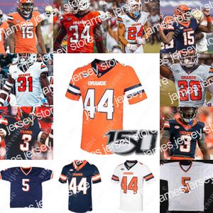 Draag voetbal American American College College Football Wear Syracuse Orange Football Jersey Sharod Johnson Devaughn Cooper Luke Benson Max