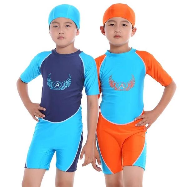 Ropa de baño para niños, traje de baño para niños y niñas, ropa de playa de manga corta, traje de surf de una pieza con cremallera, ropa de lycra de cartón 2023