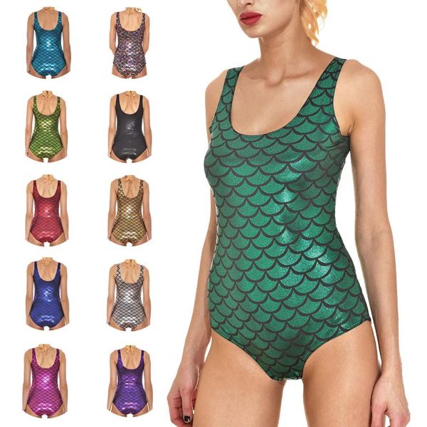 Use One Piece Nuevo Summer Mermaid Scale 3D Prints Cosplay Fitness Suits Bodysuits Beach Swimsuit Women Swimwear