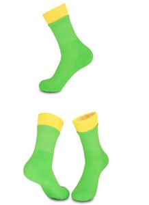 Résistant à l'usure coloré mignon polyvalent tendance contraste sport genou chaussettes respirant absorption de la sueur vie quotidienne loisirs course arc-en-ciel couleur bonbons femme chaussette