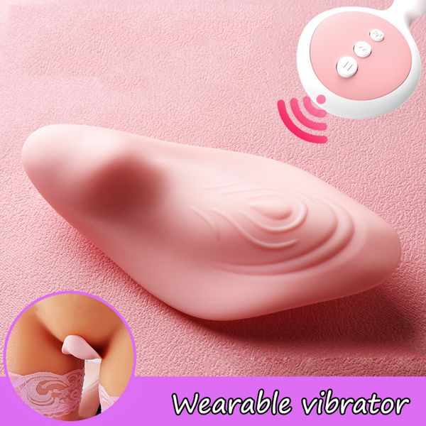Wearable Butterfly Dildo Vibrator pour les femmes Masturbation Gspot Stimulateur de clitoris Télécommande sans fil Adult Couple Sex Toys Y200411