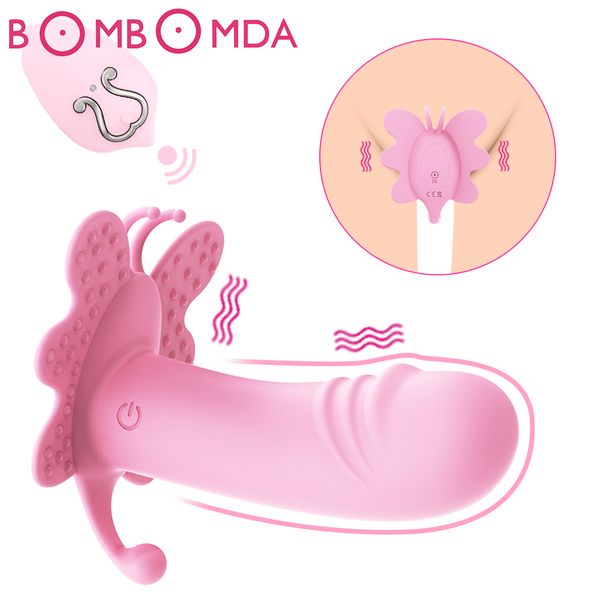Wearable Butterfly Dildo Vibrator G Spot sexy Toy pour femmes 10 Mode Clitoris Stimulator Wireless Remote Control Panties Vibrating