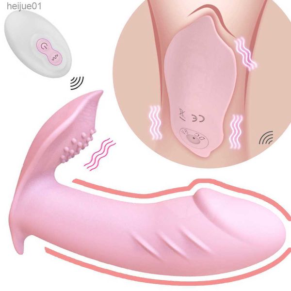 Wearable Butterfly Dildo Vibrator G Spot Sex Toys pour femmes 10 vitesses Clitoris Stimulator Télécommande Culotte Vibrant L230518