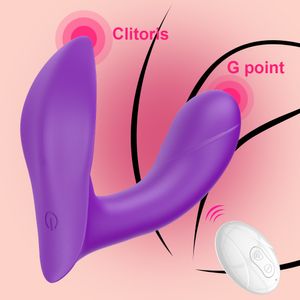 Vibromasseur gode portable pour Couples G Spot Silicone stimulateur sans fil Double vibrateurs jouets sexy femme masturbateur