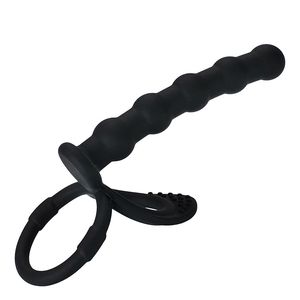 Wearable Double Penetration Strapon Dildo Plug Anal Sangle Sur Pénis Sex Toys Intimes pour Adultes J2205